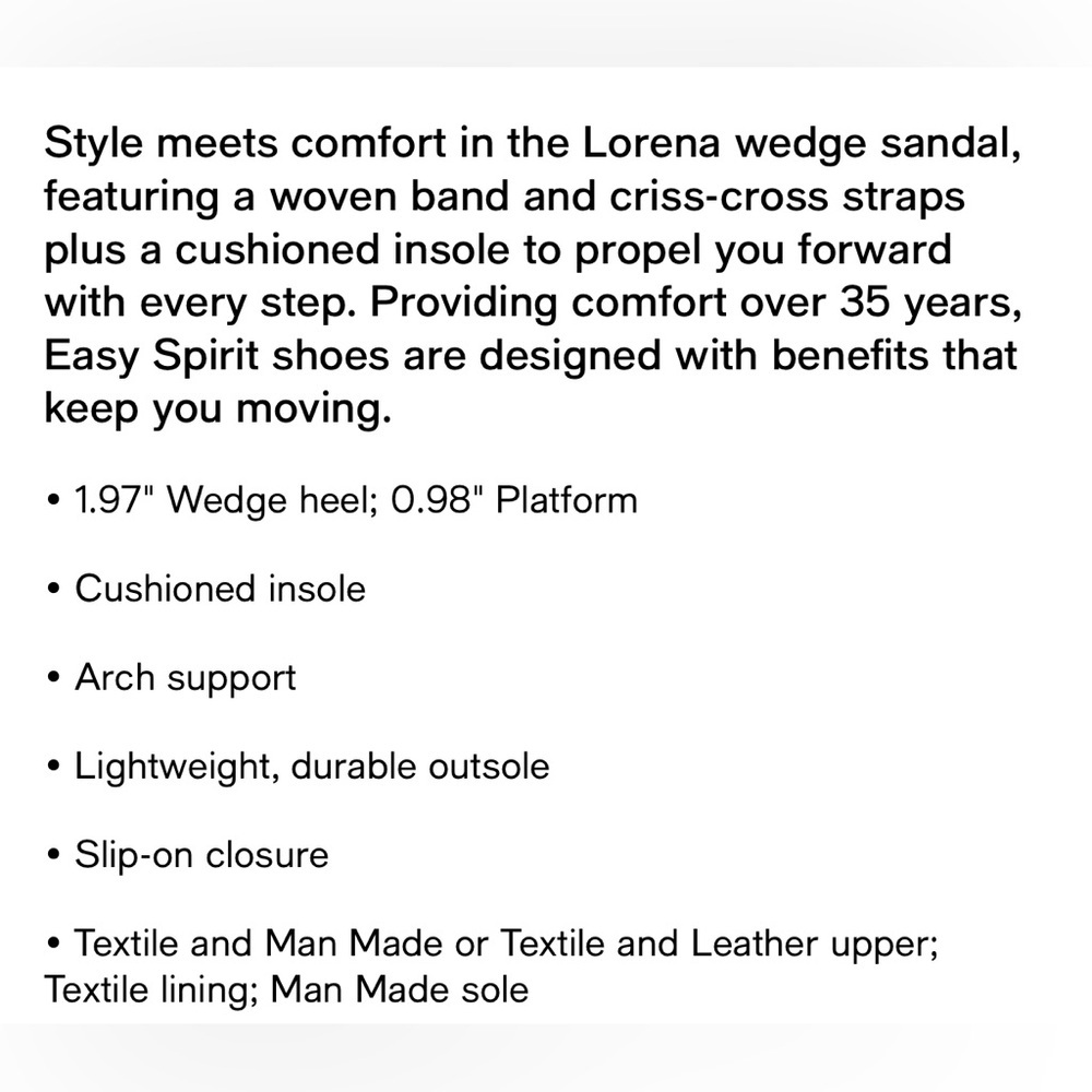 Easy Spirit Women’s Lorena Woven Strappy Wedge Sandals- Size 9.5M- New in Box - Picture 10 of 10